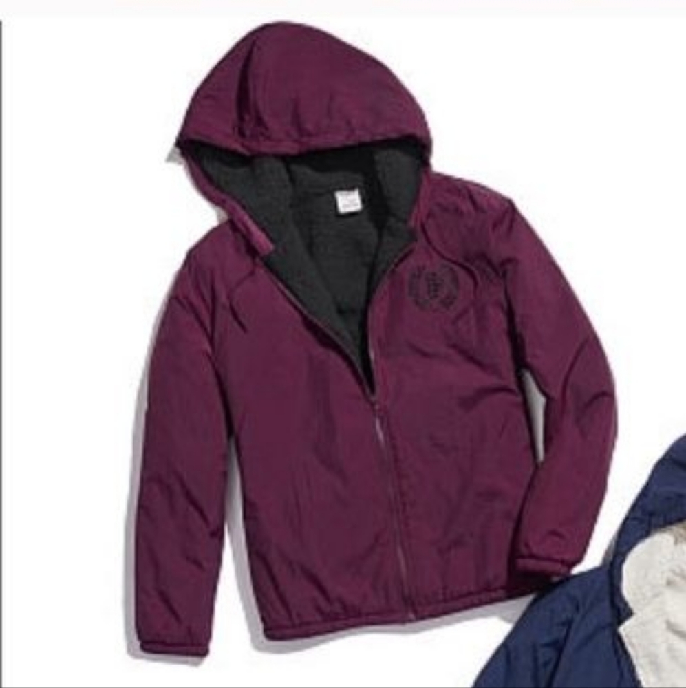 VS Pink Sherpa Lined Zip Up Jacket